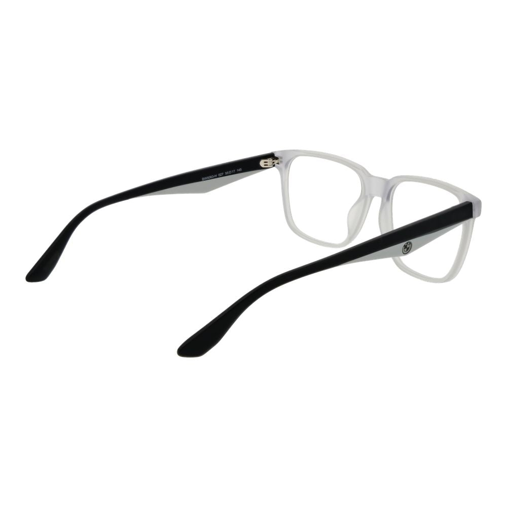 BMW Men’s Optical Glasses – White Full-Rim Frame, 55mm