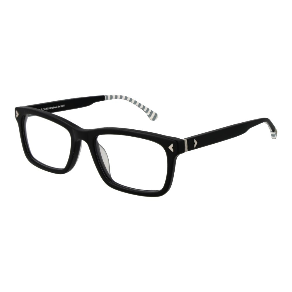Lozza Black Men's Optical Glasses – Full-Rim Rectangle Frame