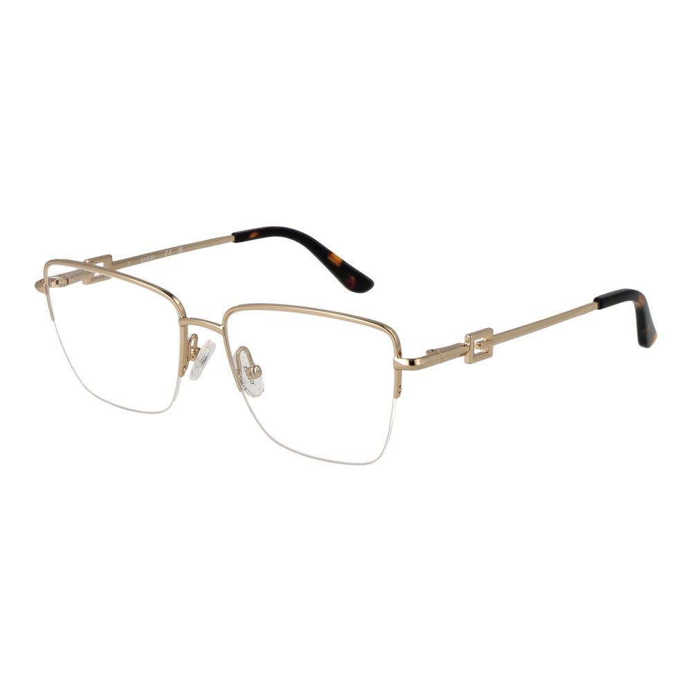 Guess Women’s Optical Glasses – Gold Rectangle Frame, 53mm