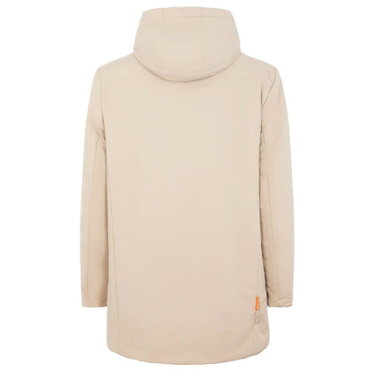 SUNS White Polyester Jacket: Sporty-Chic Rainproof Essential