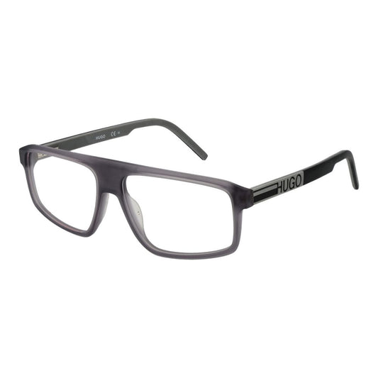 Hugo Boss Men’s Optical Glasses – Grey Rectangle Frame, 56mm