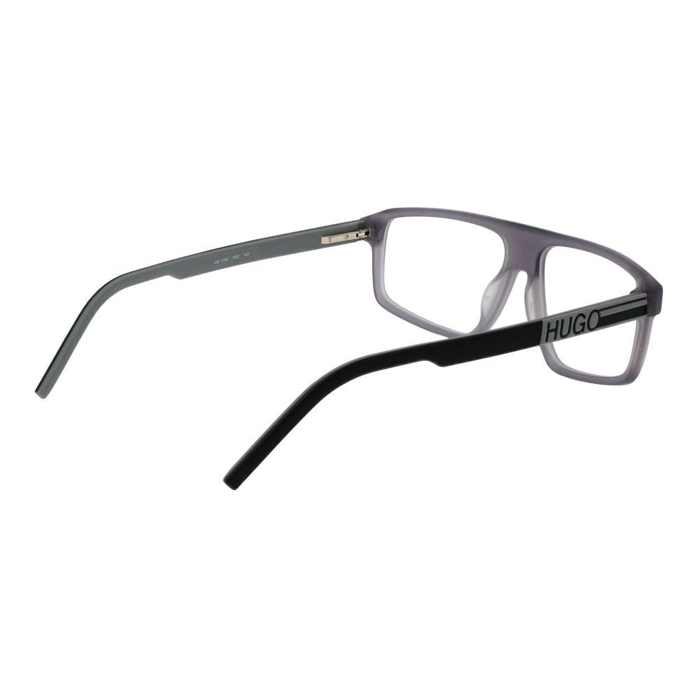 Hugo Boss Men’s Optical Glasses – Grey Rectangle Frame, 56mm