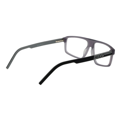 Hugo Boss Men’s Optical Glasses – Grey Rectangle Frame, 56mm