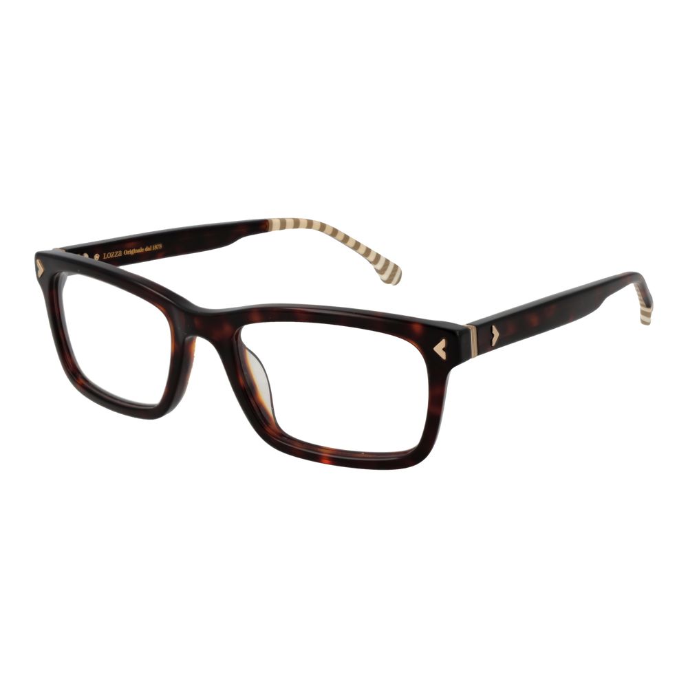 Lozza Brown Men’s Optical Glasses – Full-Rim Rectangle Frame