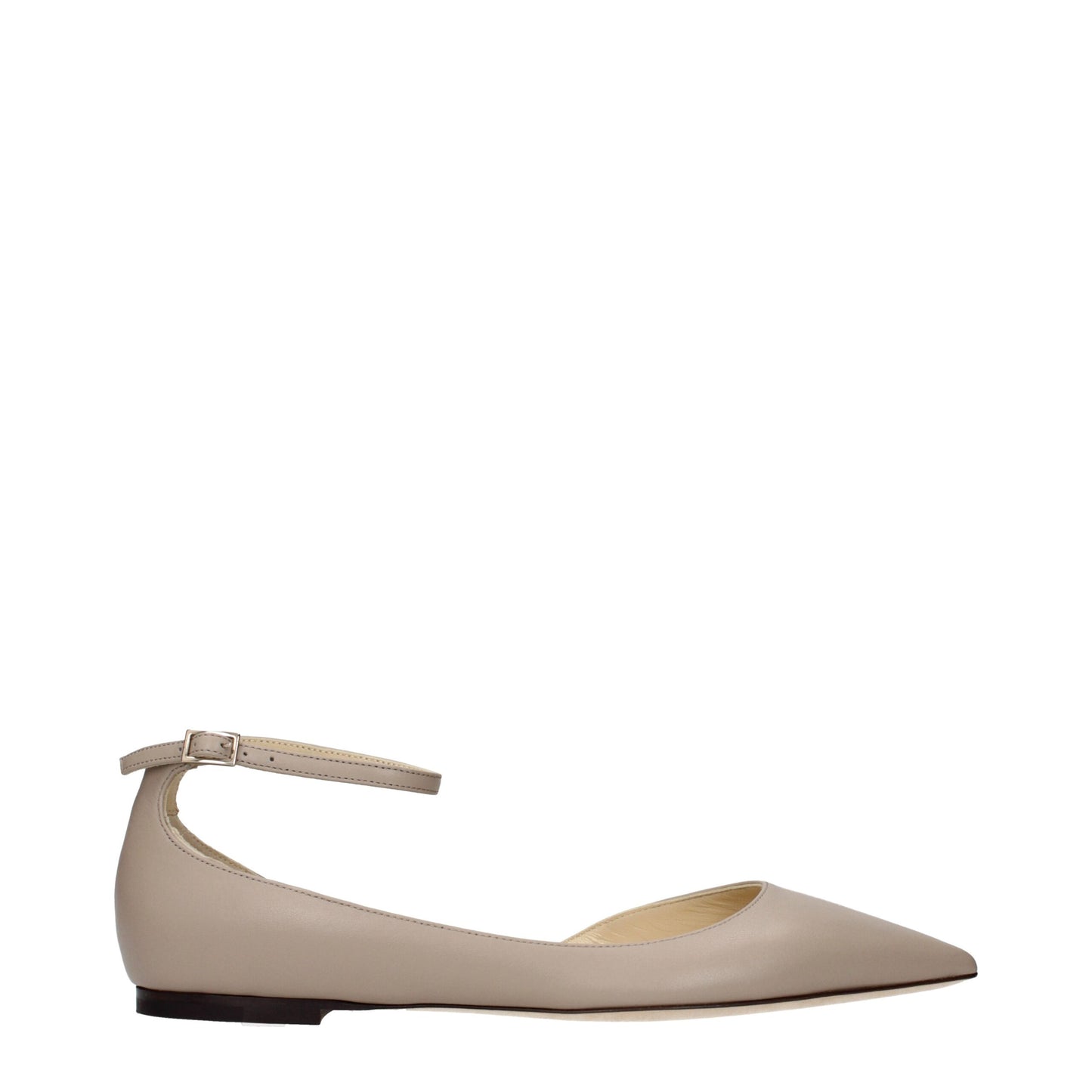 Jimmy Choo Gray Leather Ballet Flats - Effortlessly Elegant