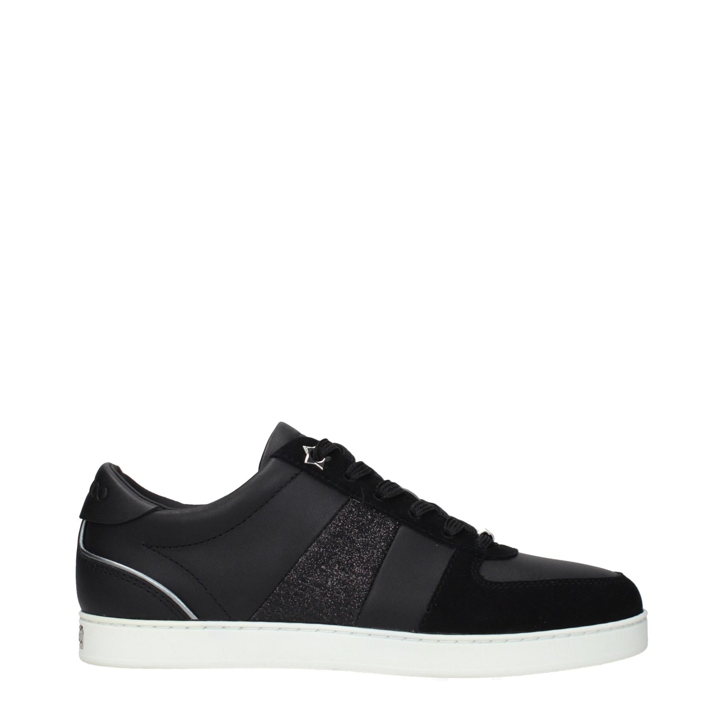 Jimmy Choo Black Leather Low Top Trainers for Women