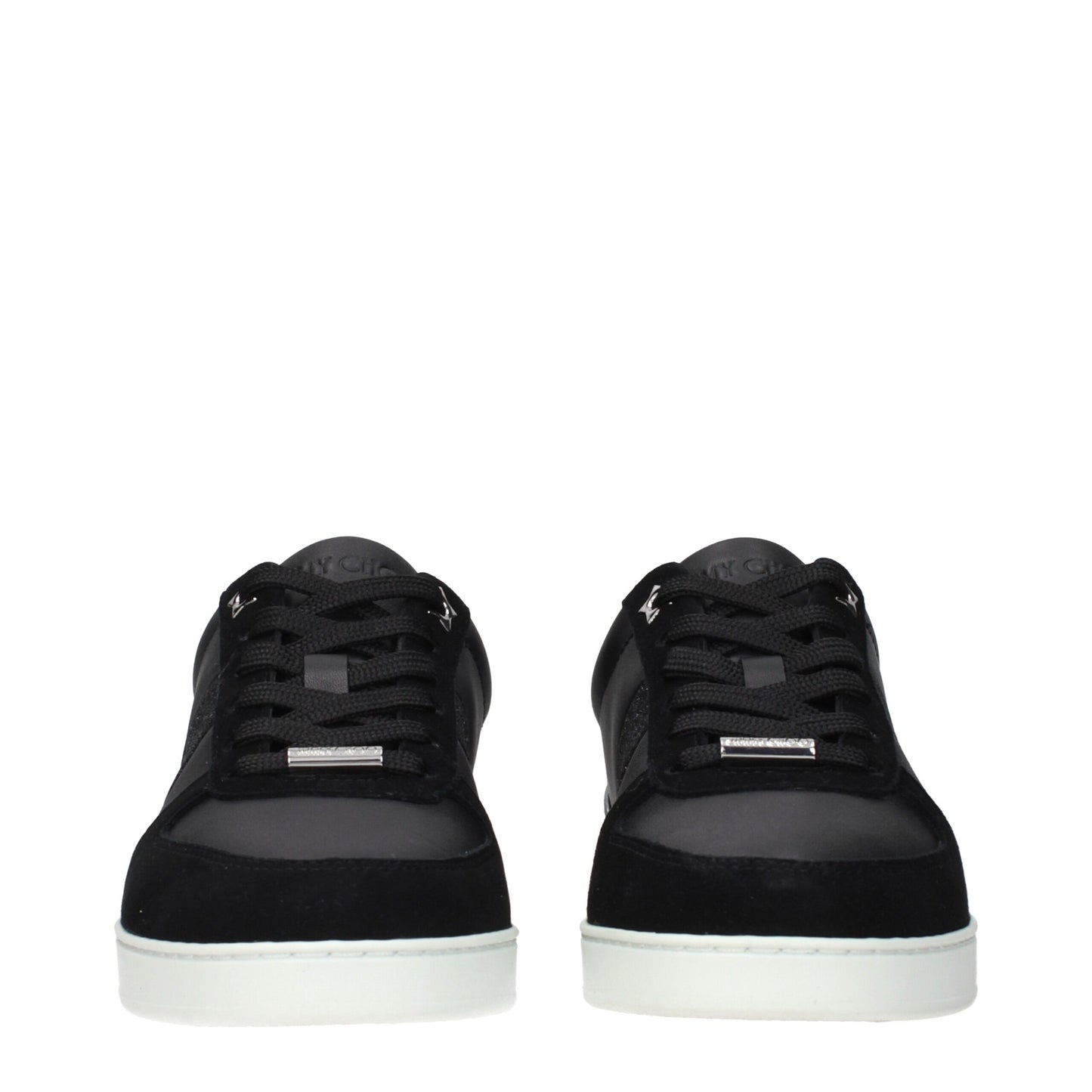 Jimmy Choo Black Leather Low Top Trainers for Women