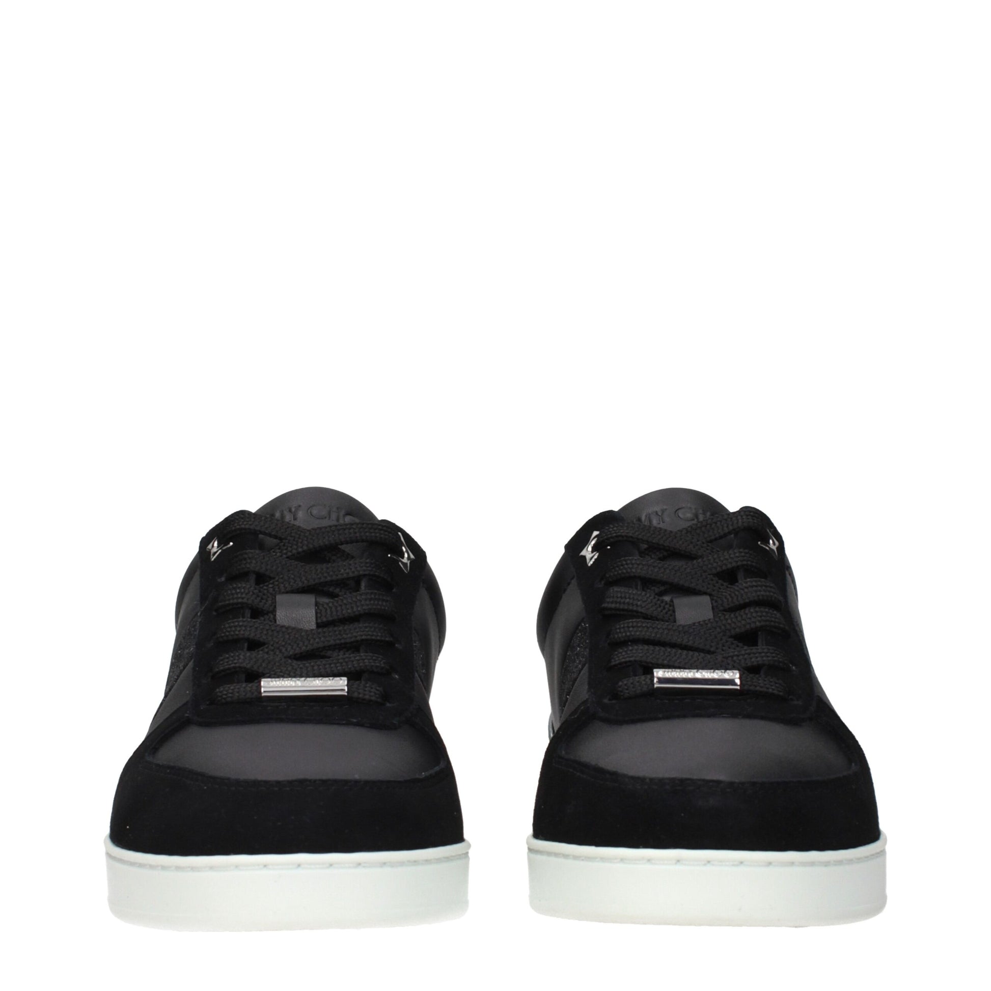 Jimmy Choo Black Leather Low Top Trainers for Women