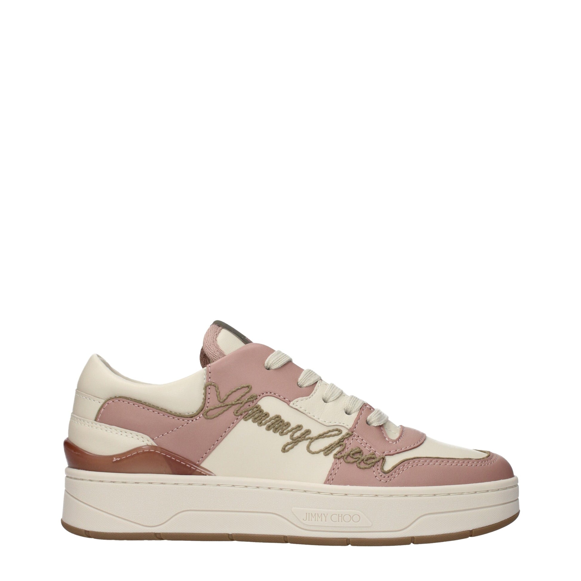 Jimmy Choo Pink Leather Low Tops: Effortless Glamour Meets Everyday Chic