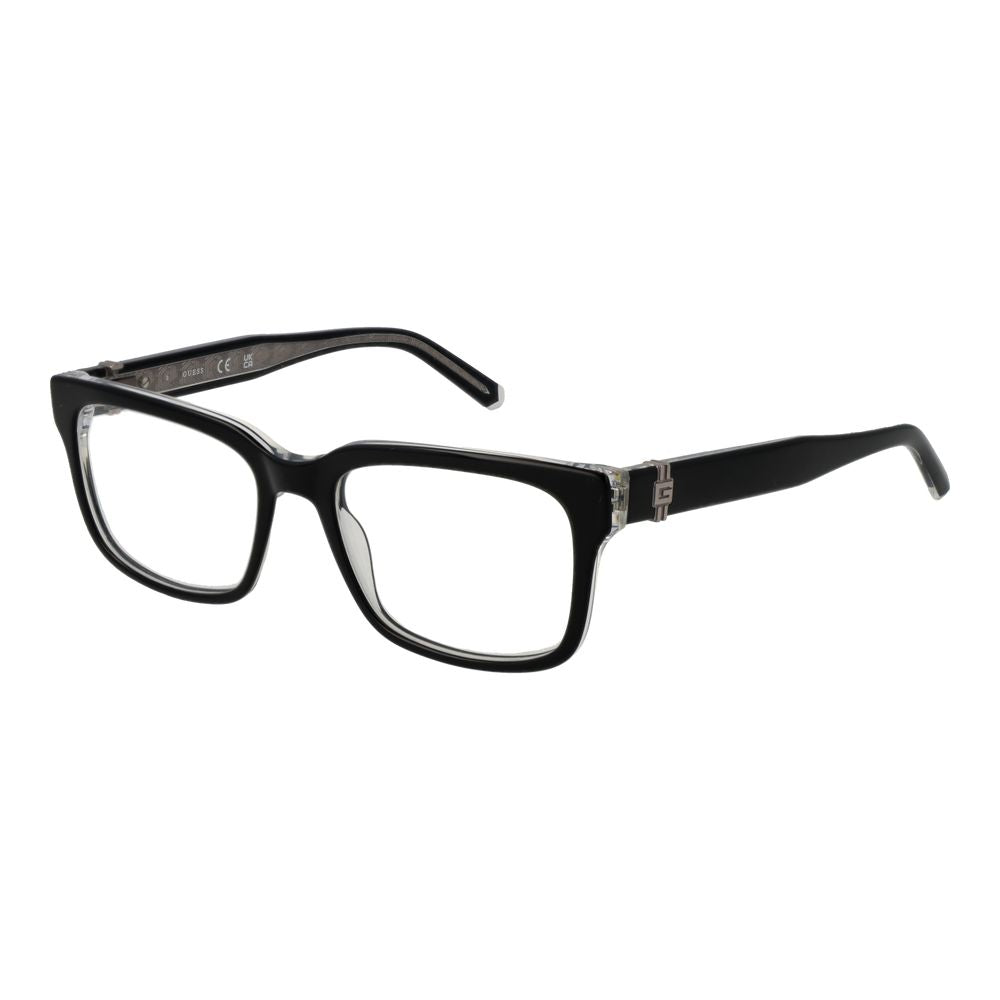 Guess Men’s Optical Glasses – Black Rectangle Frame, 52mm