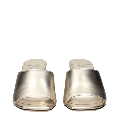 Jimmy Choo Gold Leather Platforms - Skyla