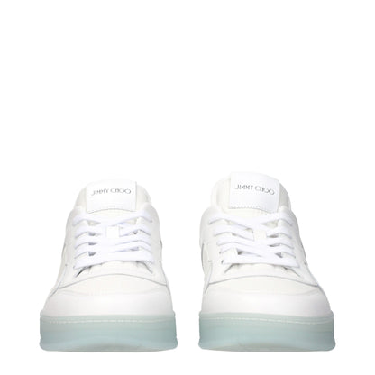 Jimmy Choo White Leather Low Tops - Elevate Your Elegance