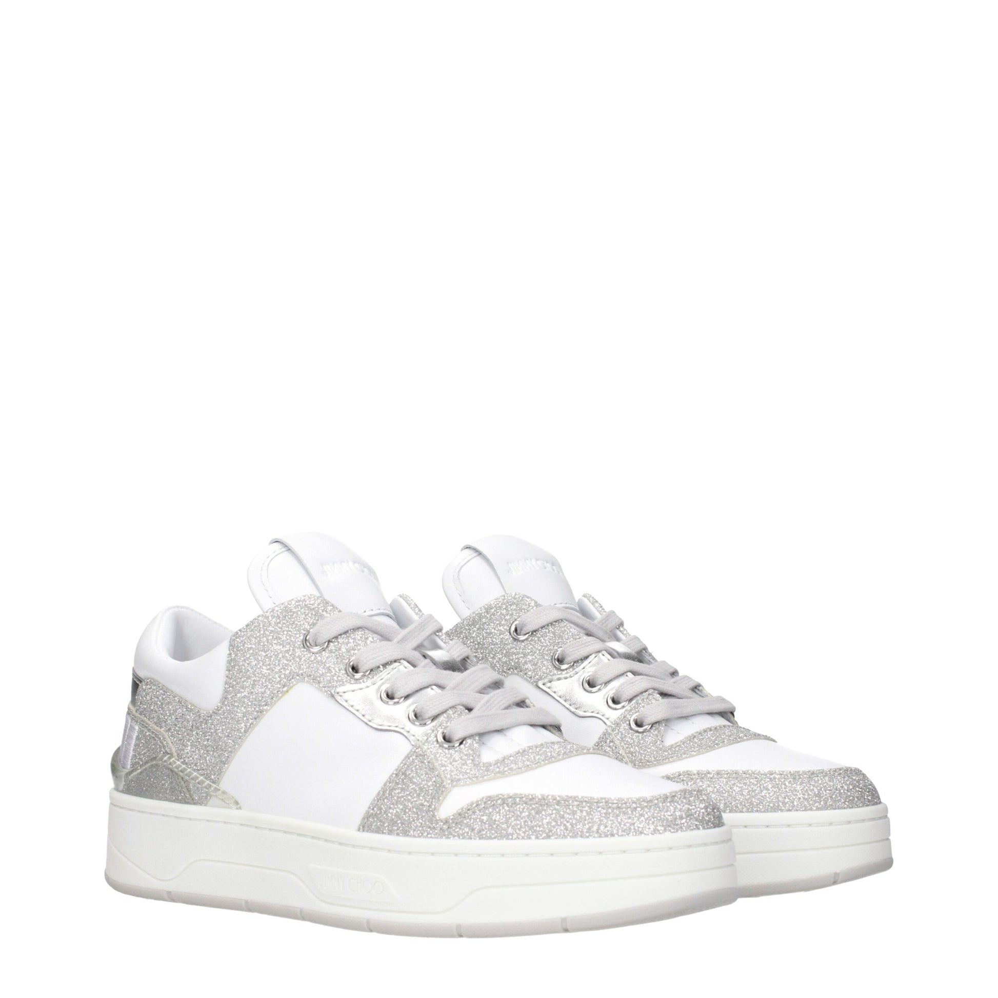 Jimmy Choo White Leather Low Tops – Luxe Elegance Redefined