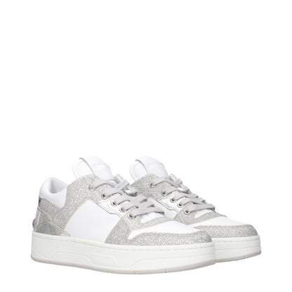 Jimmy Choo White Leather Low Tops – Luxe Elegance Redefined