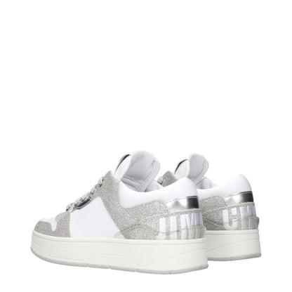 Jimmy Choo White Leather Low Tops – Luxe Elegance Redefined