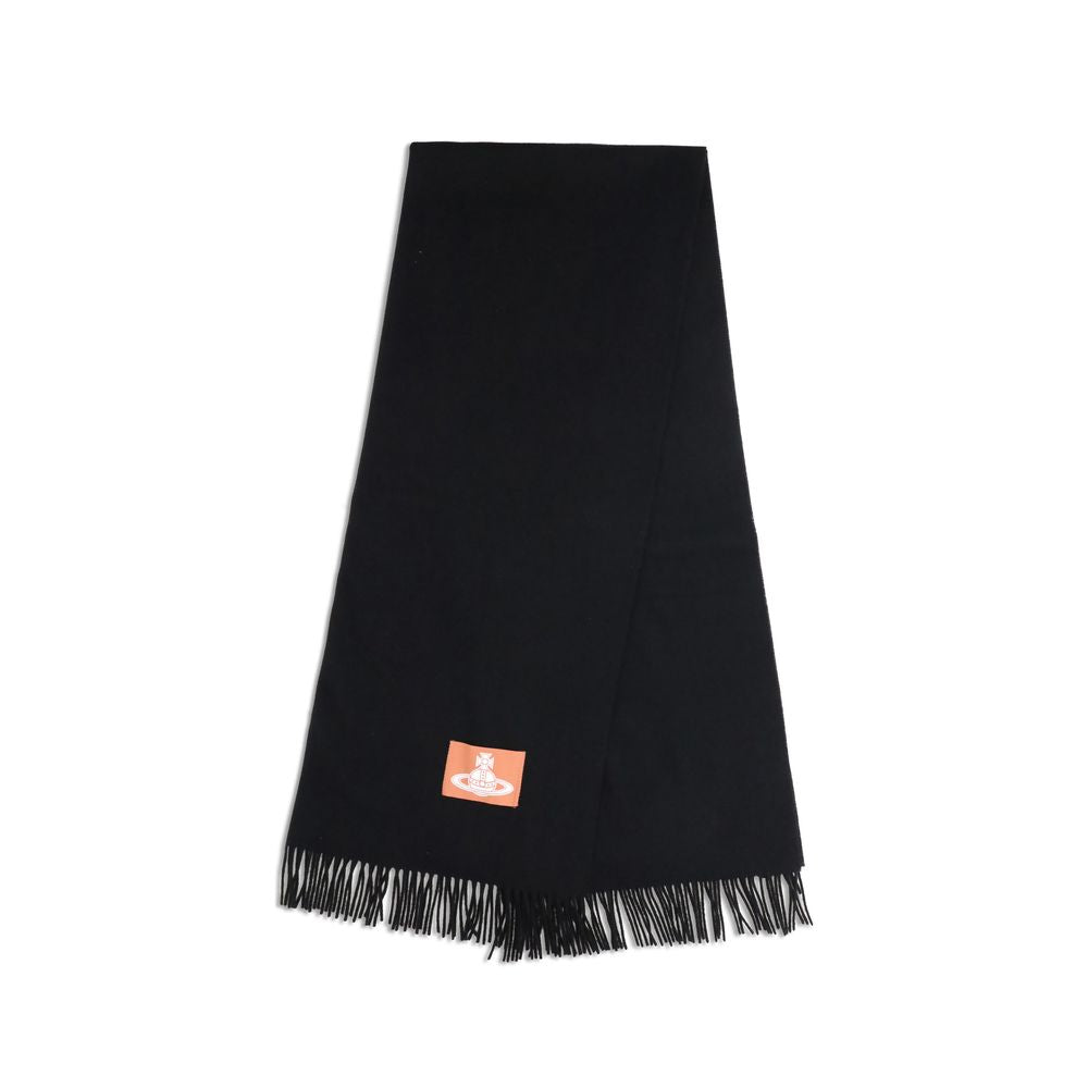 Vivienne Westwood Black Wool Scarf – A Statement of Elegance and Edge
