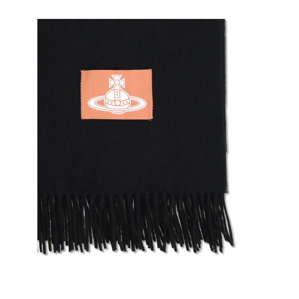 Vivienne Westwood Black Wool Scarf – A Statement of Elegance and Edge
