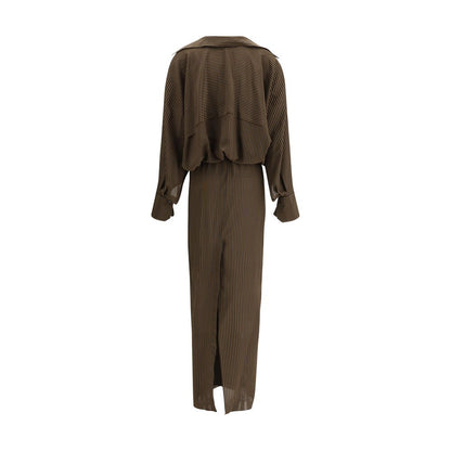 Petar Petrov The Serenade Green Maxi Shirt Dress