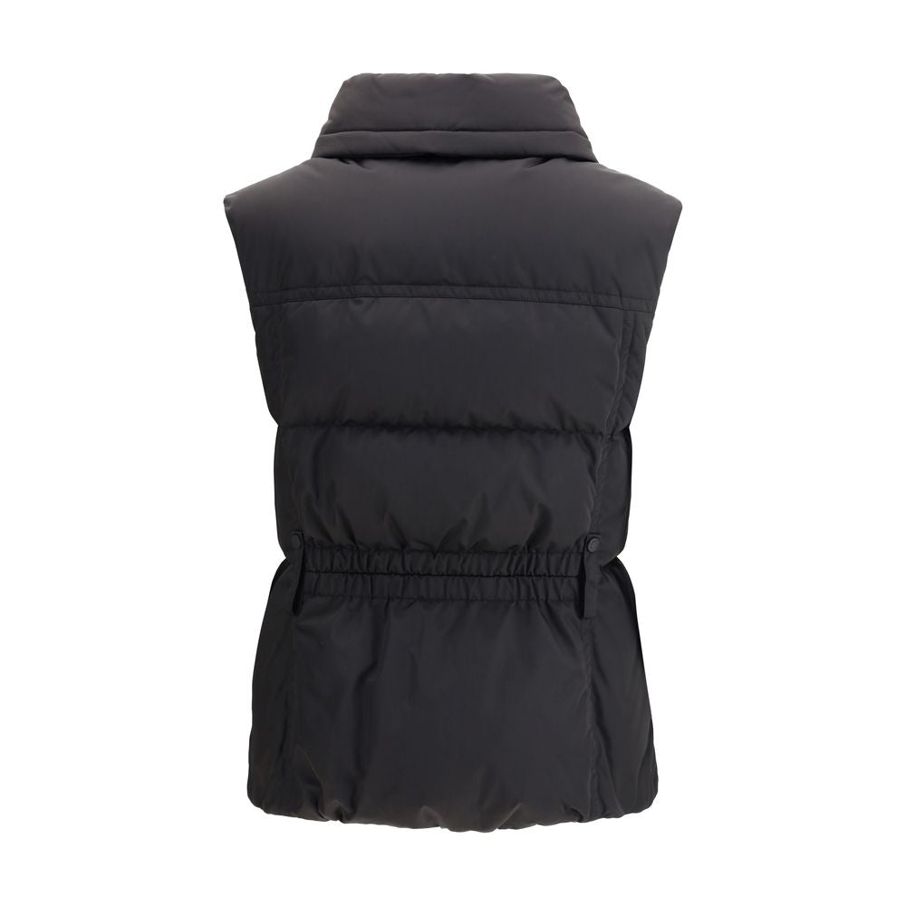 Moncler Grenoble Black Hallaine Gilet Padded Vest for Women