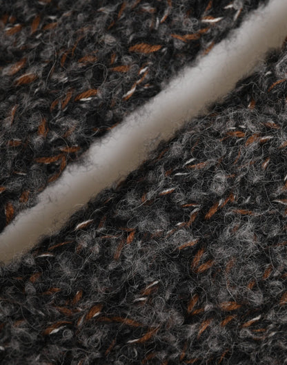 Dolce & Gabbana Gray Virgin Wool Knitted Fingerless Gloves for Men