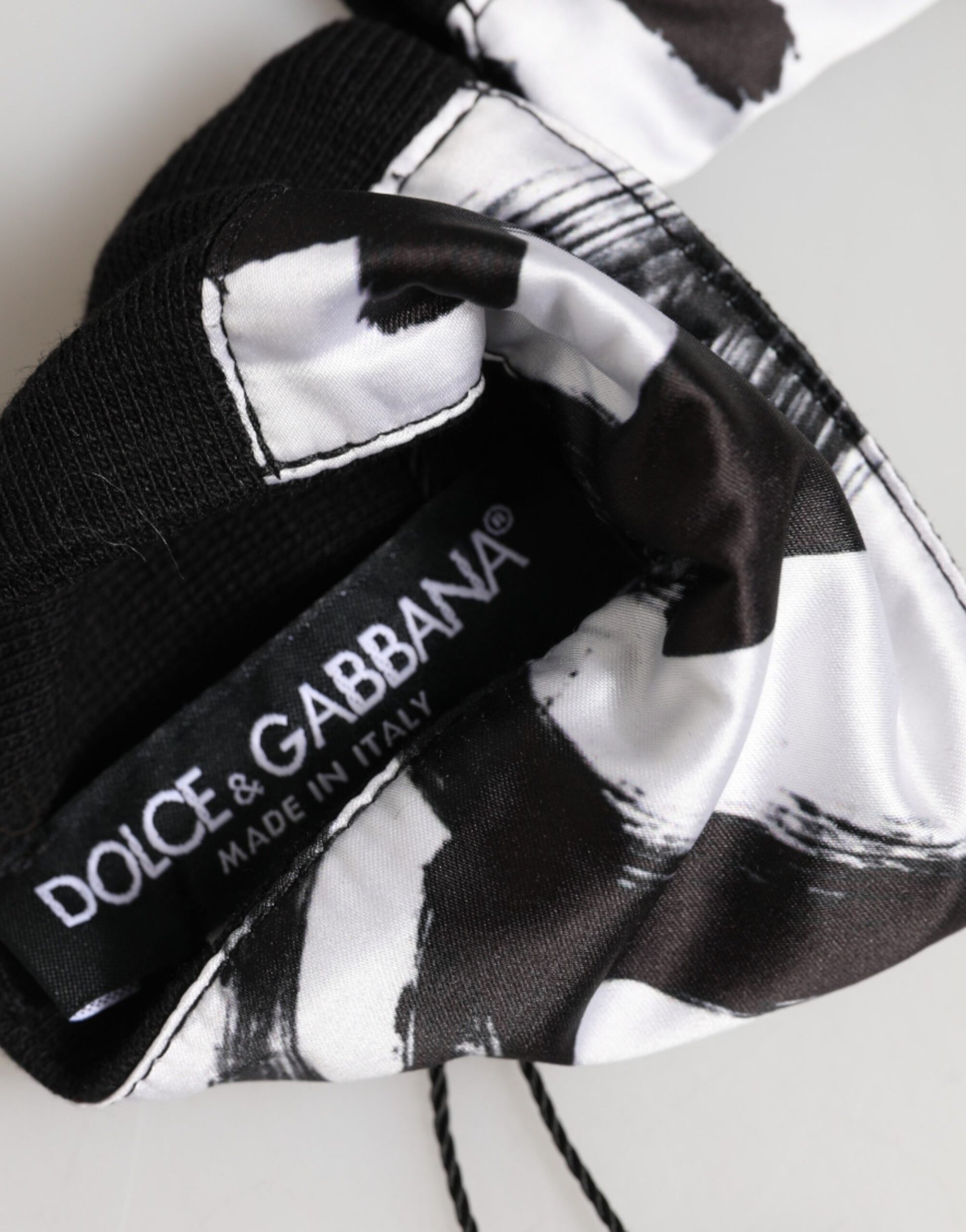 Dolce & Gabbana Black White DG Logo Silk Wristband Pair