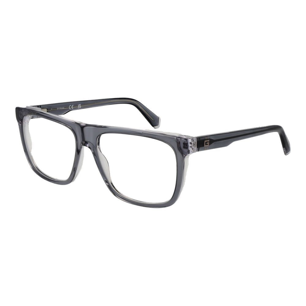 Guess Men's Optical Glasses – Grey Rectangle Frame, 56mm