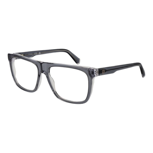 Guess Men's Optical Glasses – Grey Rectangle Frame, 56mm