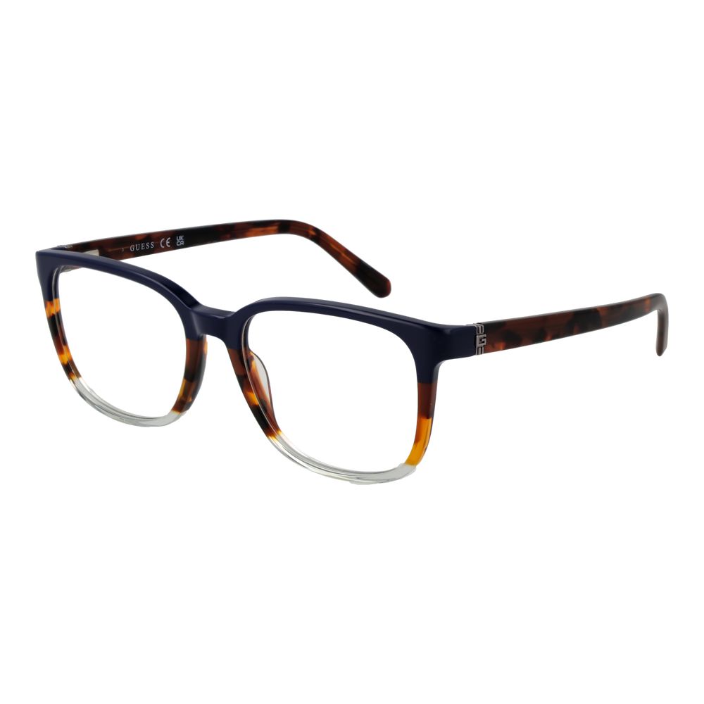 Guess Men’s Optical Glasses – Multicolor Rectangle Frame, 55mm