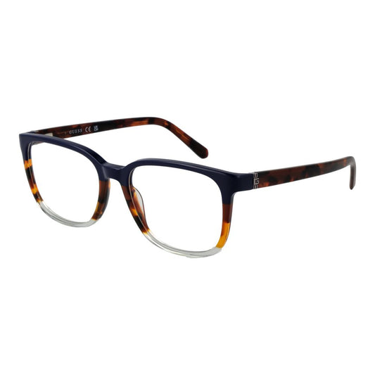 Guess Men’s Optical Glasses – Multicolor Rectangle Frame, 55mm