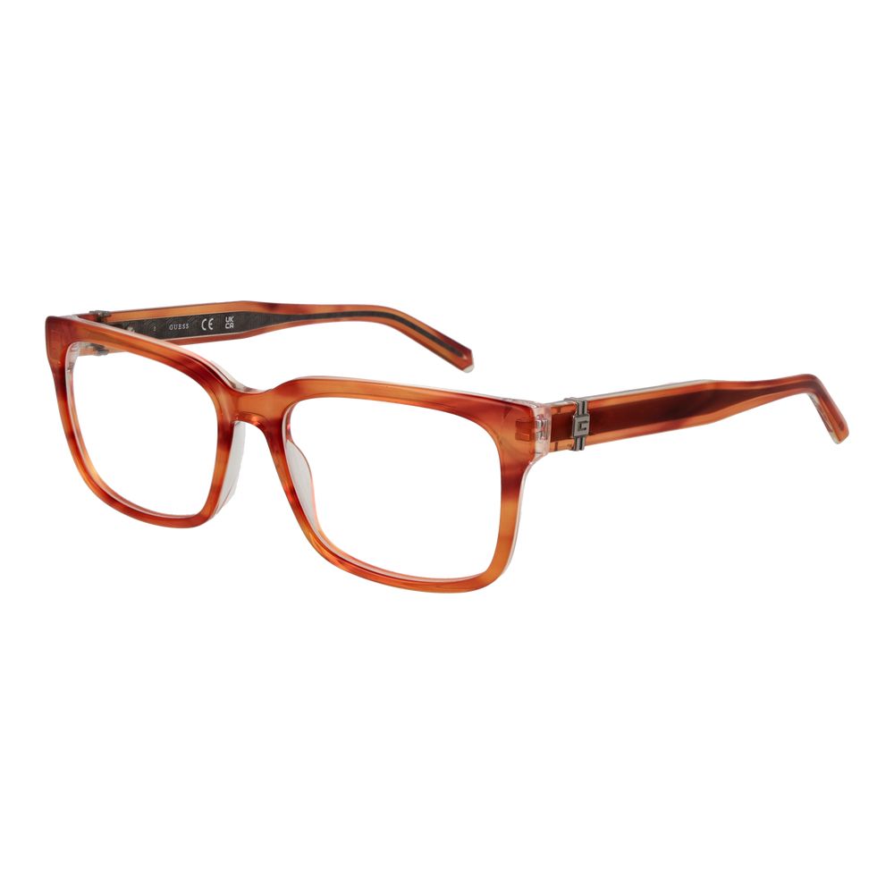 Guess Orange Men’s Optical Glasses – Rectangle Full-Rim Frame, 56mm