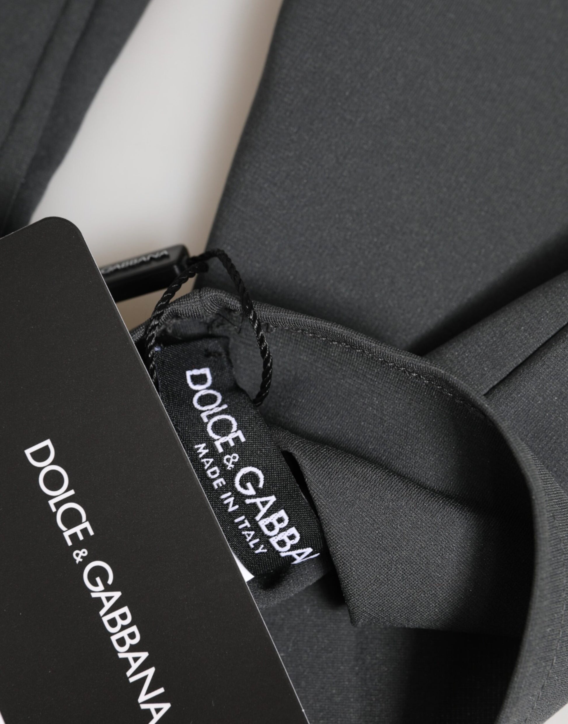 Dolce & Gabbana Dark Gray Viscose Elbow Length Mittens for Men