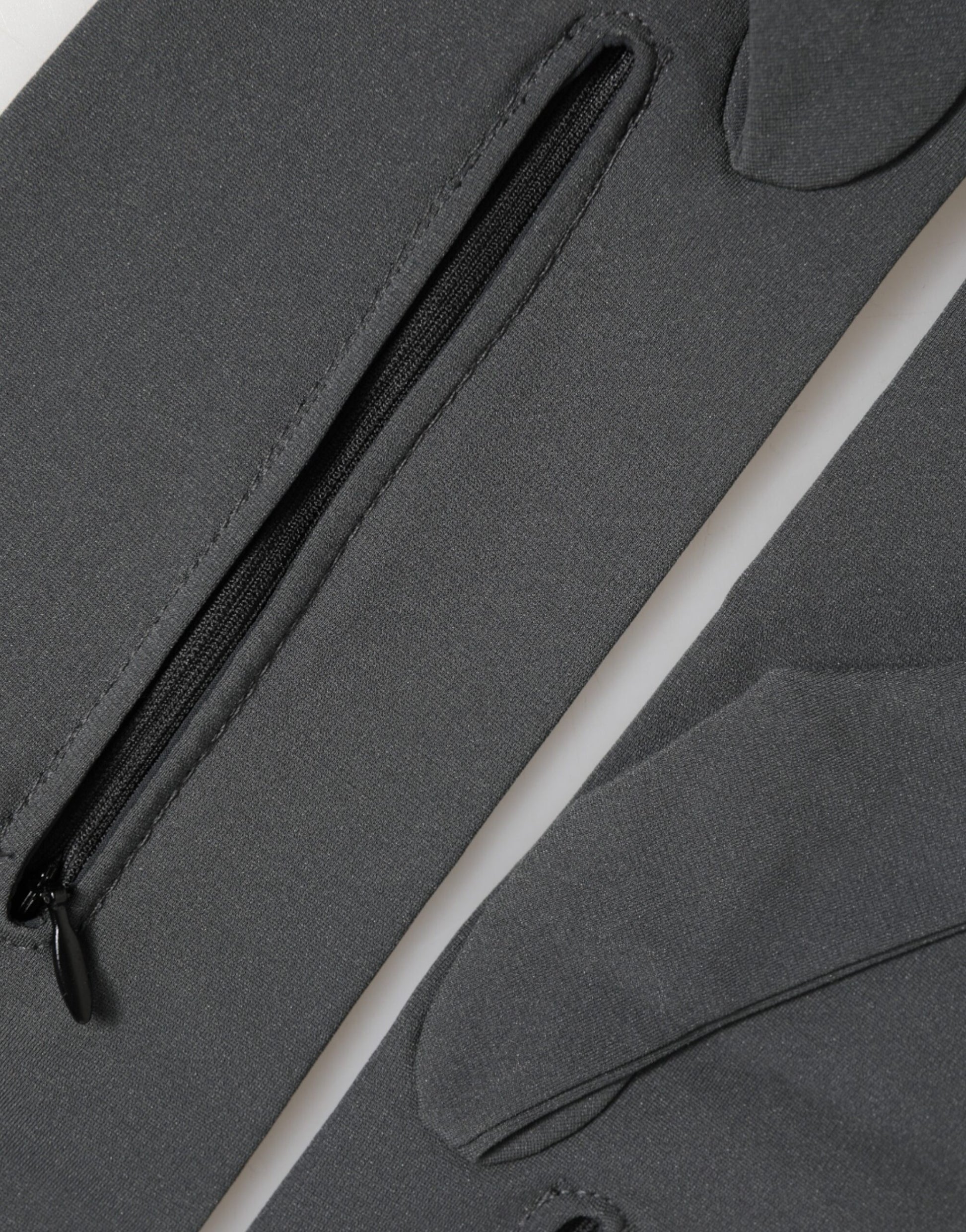 Dolce & Gabbana Dark Gray Viscose Elbow Length Mittens for Men