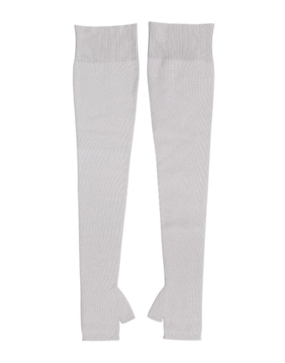 Dolce & Gabbana Gray Virgin Wool Knitted Fingerless Men's Gloves