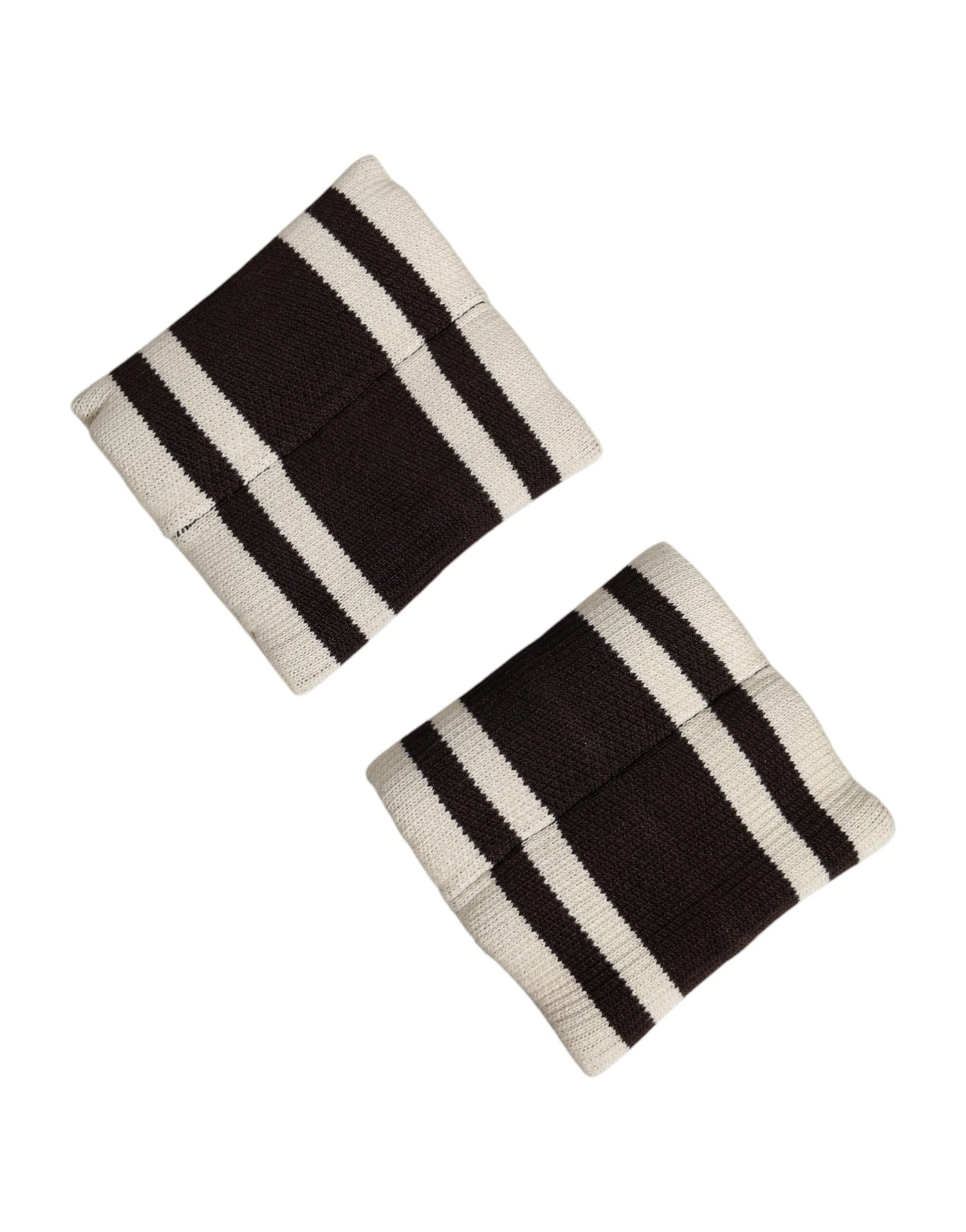 Dolce & Gabbana Black White DG Logo Cotton Wristband Pair