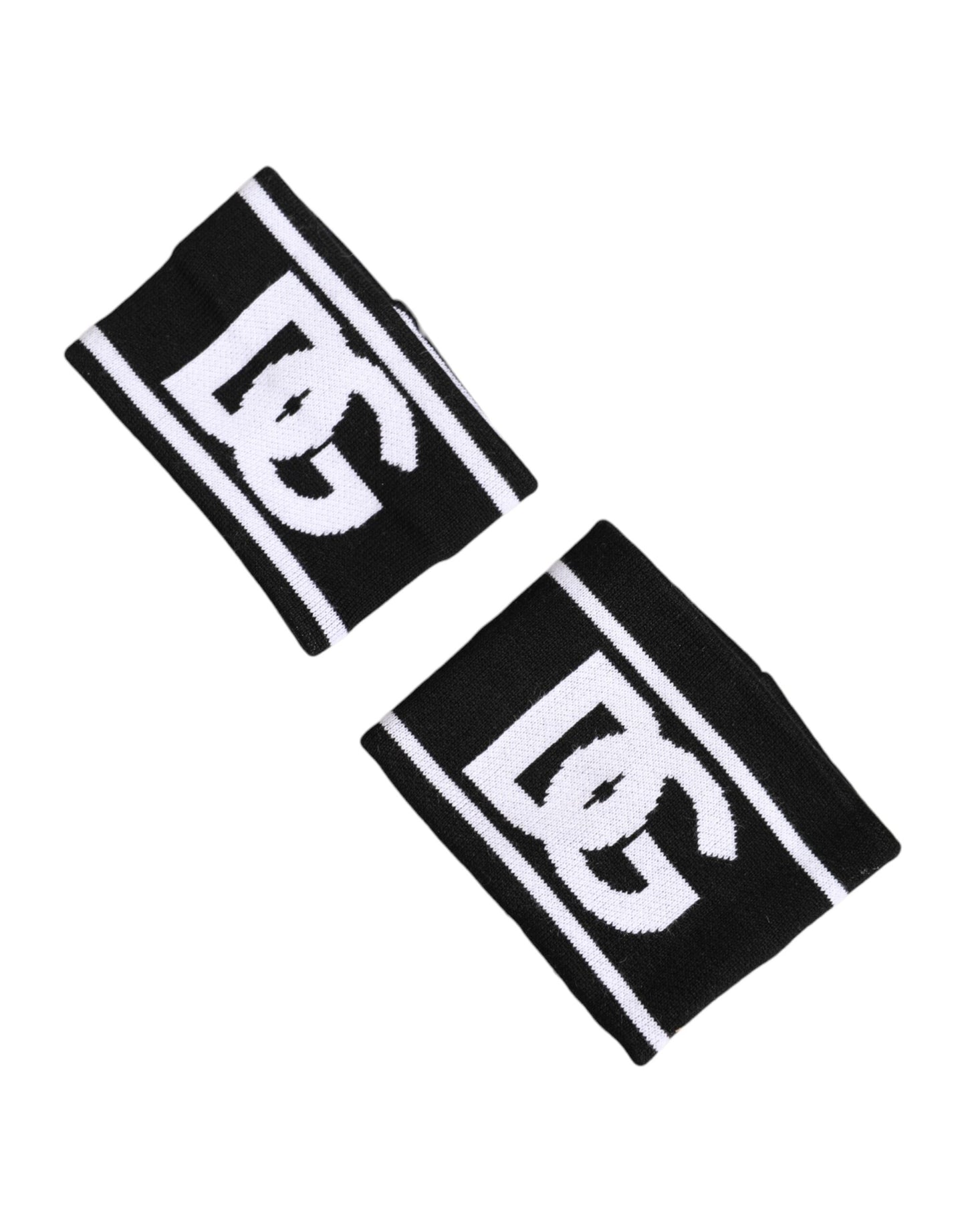 Dolce & Gabbana Black & White DG Logo Cotton Wristband - 1 Pair