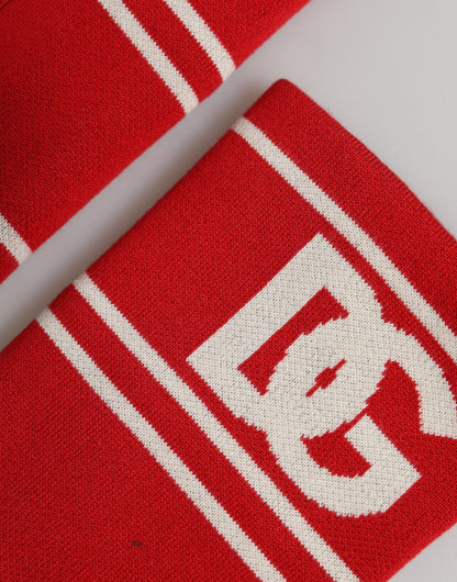 Dolce & Gabbana Red White DG Logo Cotton Wristband