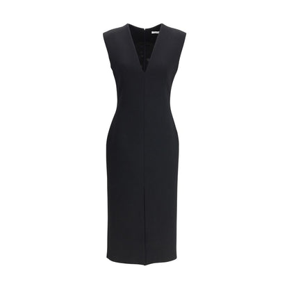 Givenchy Black Wool Blend V-Neck Pencil Dress