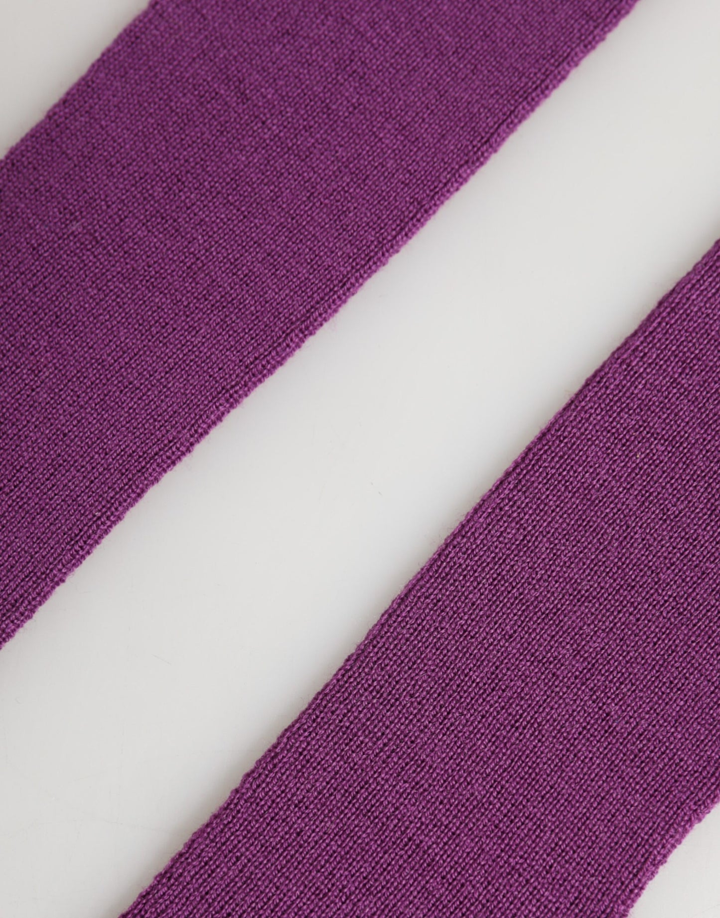 Dolce & Gabbana Purple Wool Fingerless Elbow Length Gloves