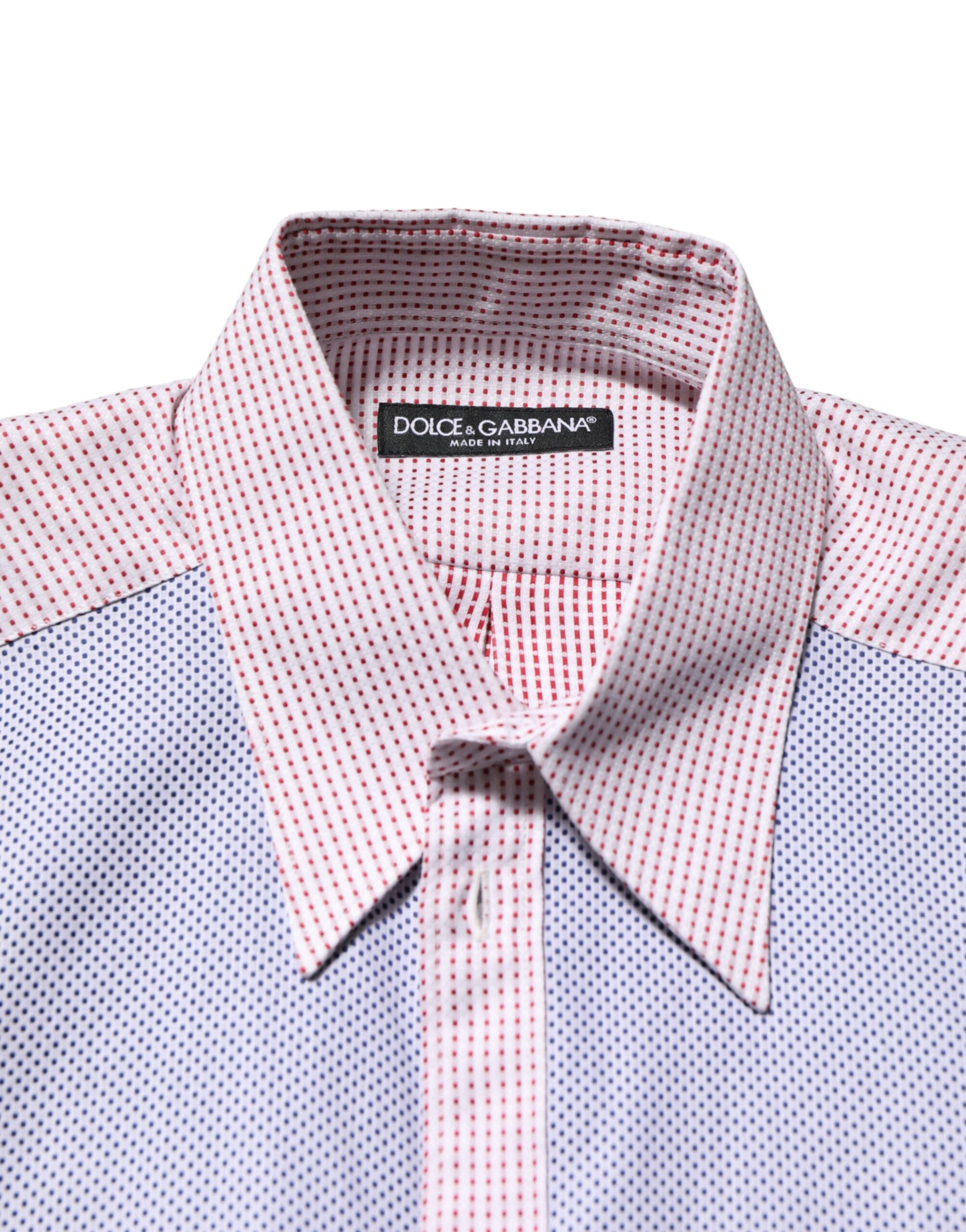 Dolce & Gabbana Multicolor Cotton Collared Checkered Shirt