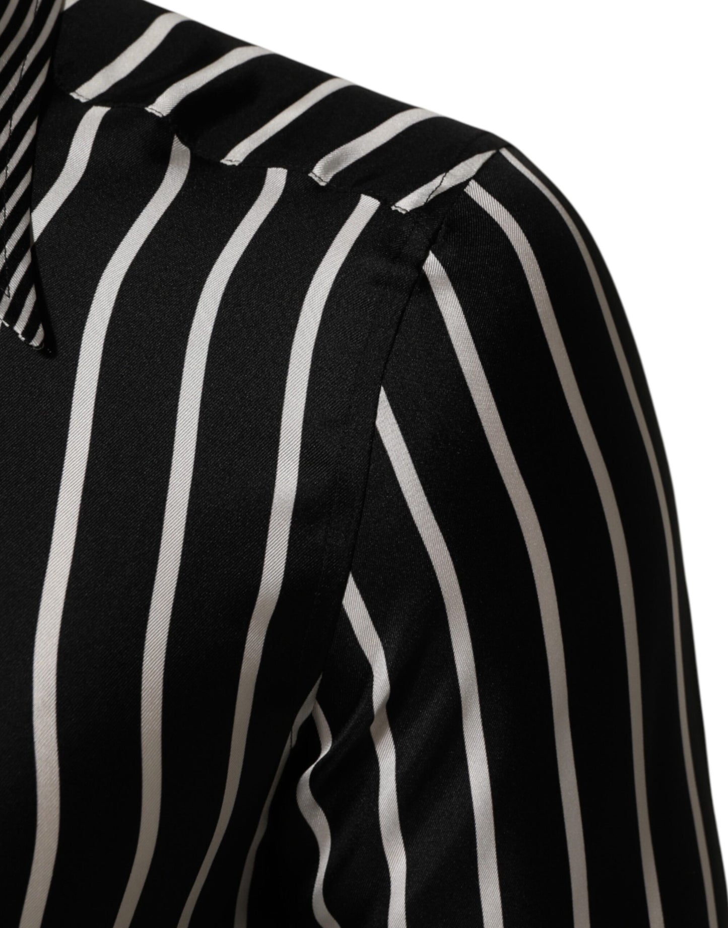 Dolce & Gabbana Black & White Striped MARTINI Dress Shirt for Men