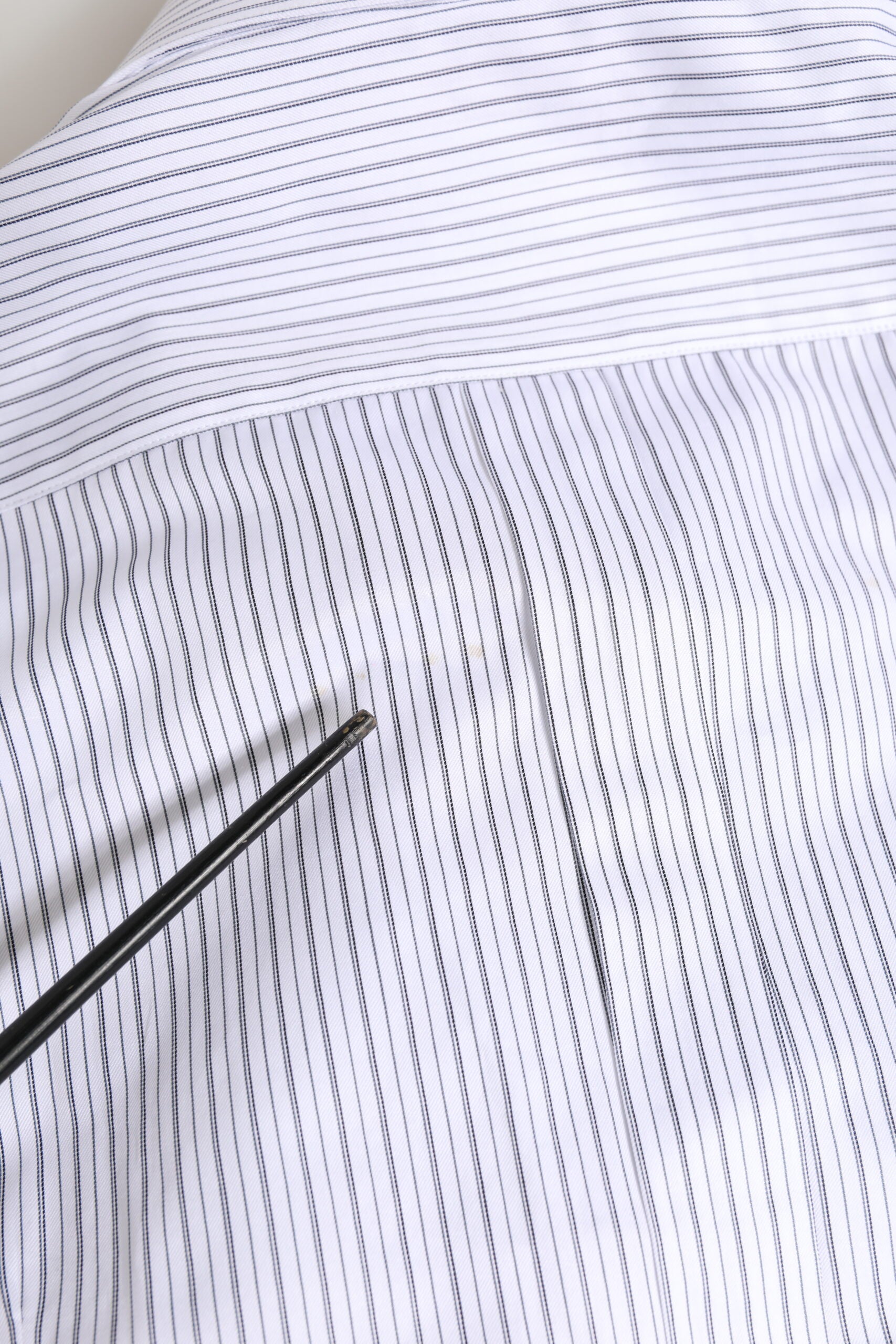 Dolce & Gabbana White Stripes Long Sleeves GOLD Dress Shirt