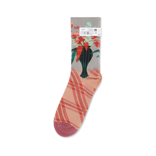 Bonne Maison Vase with Flowers Pattern Socks