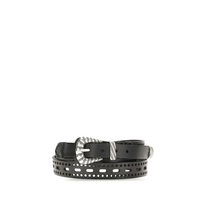Etro Leather Belt with Perforated Details