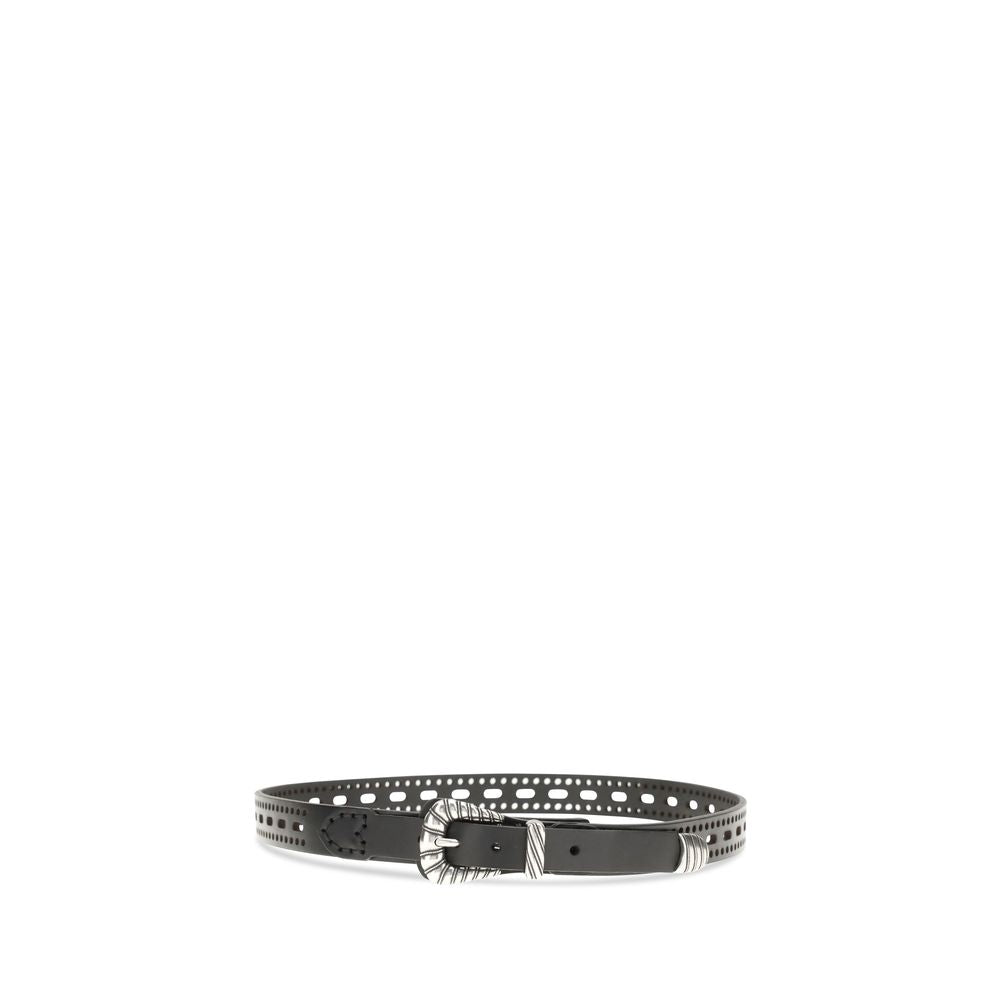 Etro Leather Belt with Perforated Details