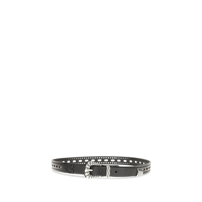 Etro Leather Belt with Perforated Details
