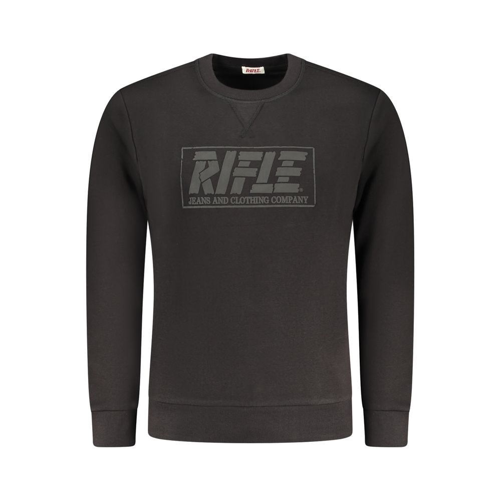 Rifle Black Cotton Sweatshirt - Effortless Comfort