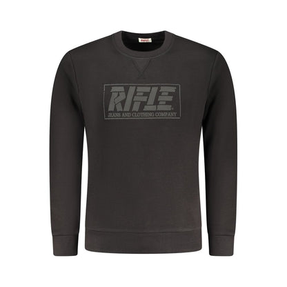 Rifle Black Cotton Sweatshirt - Effortless Comfort