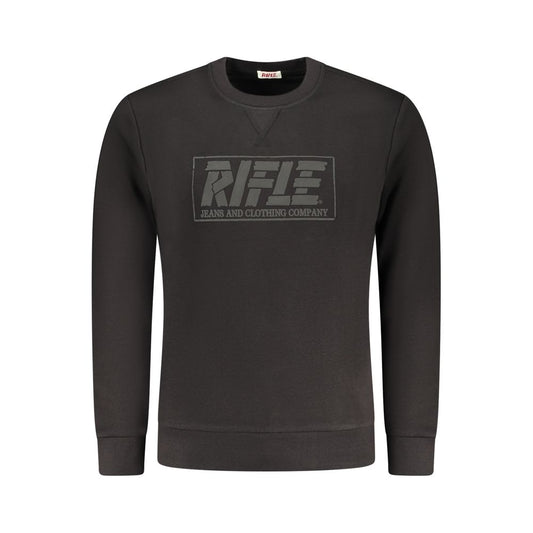 Rifle Black Cotton Sweatshirt - Effortless Comfort