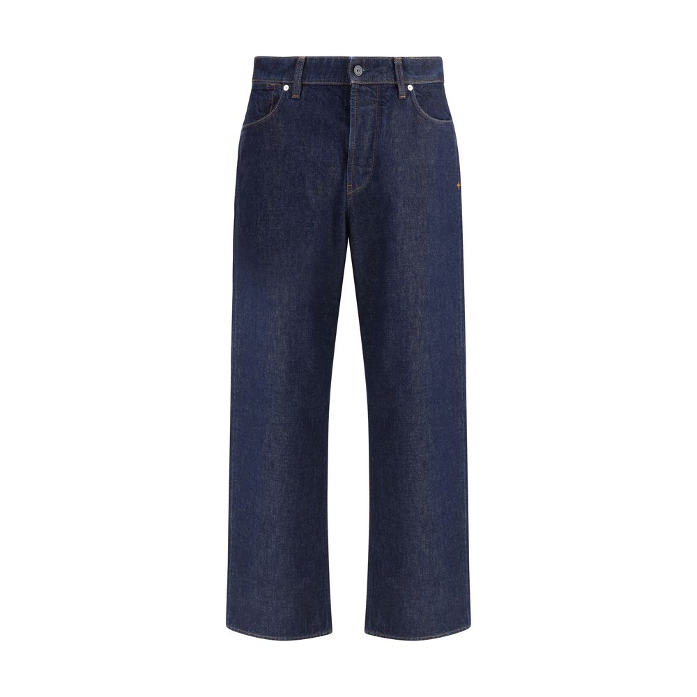 Stone Island Blue Cotton Straight-Leg Jeans - Timeless Essential for the Modern Man