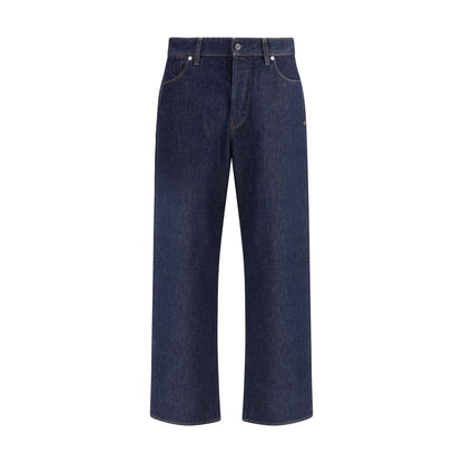 Stone Island Blue Cotton Straight-Leg Jeans - Timeless Essential for the Modern Man